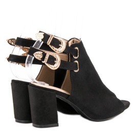 Erynn Sandalias de construcción elegante negro 3
