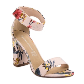 Ideal Shoes Sandalias En Flores multicolor rosado 3