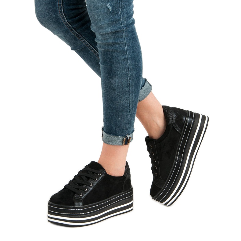 Weide Zapatillas en la plataforma negro 1 Weide Zapatillas en la plataforma negro 1