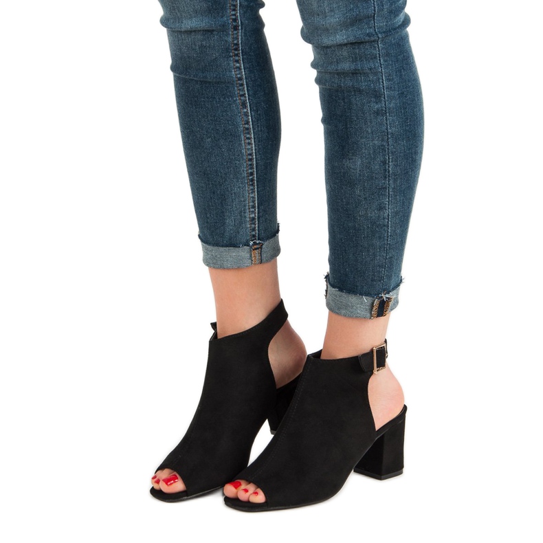 Super Mode Sandalias construidas en una barra negro 1 Super Mode Sandalias construidas en una barra negro 1