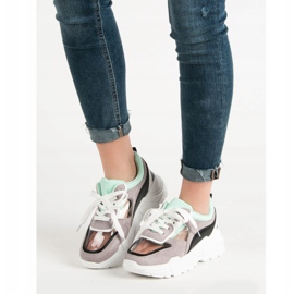 SHELOVET Zapatillas transparentes en la plataforma gris 2