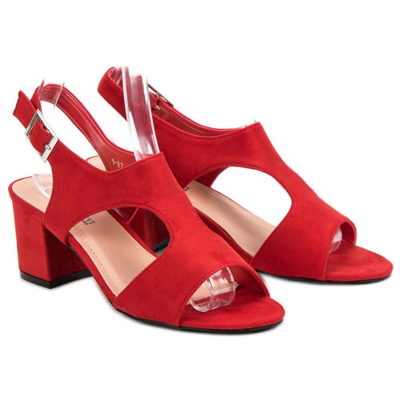 Queen Vivi Sandalias de ante rojo 1 Queen Vivi Sandalias de ante rojo 1