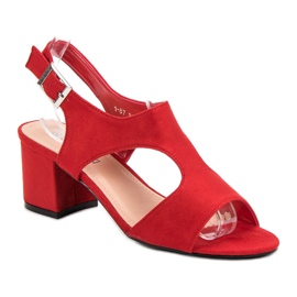 Queen Vivi Sandalias de ante rojo 4