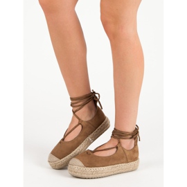 Corina Alpargatas anudadas camel marrón 1