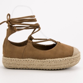 Corina Alpargatas anudadas camel marrón 3