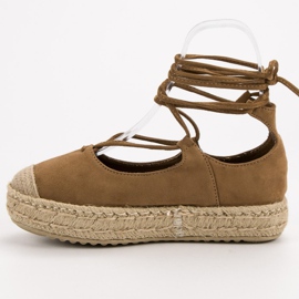 Corina Alpargatas anudadas camel marrón 5