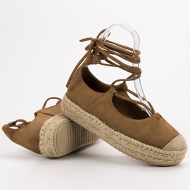 Corina Alpargatas anudadas camel marrón 6