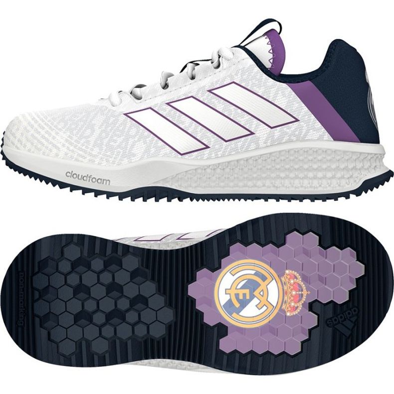 Adidas Rapida Turf Real Madrid Fc Jr BA9699 zapatillas blanco blanco 1