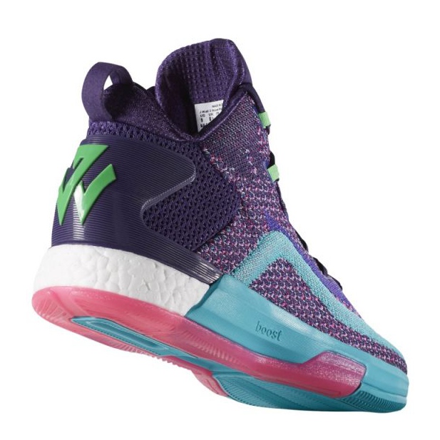 Zapatillas de baloncesto adidas John Wall 2 Boost Prime Knit M D70028 multicolor púrpura 1