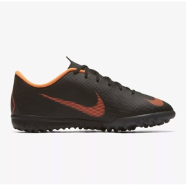 Nike Mercurial VaporX 12 Academy Gs Tf Jr AH7342-081 zapatos de fútbol negro negro 1