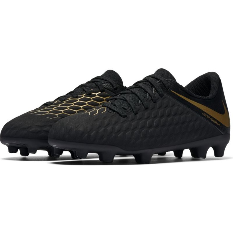 Botas de fútbol Nike Hypervenom Phantom 3Club Fg Jr AJ4146-090 negro negro 2
