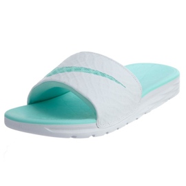 Chanclas Nike Benassi Solarsoft 705475-130 blanco verde 1 Chanclas Nike Benassi Solarsoft 705475-130 blanco verde 1