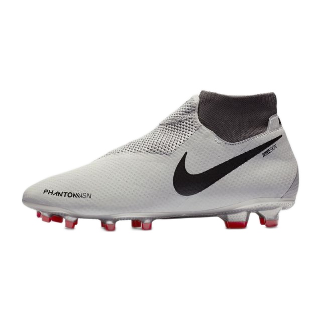 Nike Phantom Vsn Pro Df Fg AO3266-060 zapatos de fútbol blanco gris 1