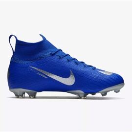 Zapatillas de fútbol Nike Mercurial Superfly 6 Elite Fg Jr AH7340-400 azul azul 1 Zapatillas de fútbol Nike Mercurial Superfly 6 Elite Fg Jr AH7340-400 azul azul 1