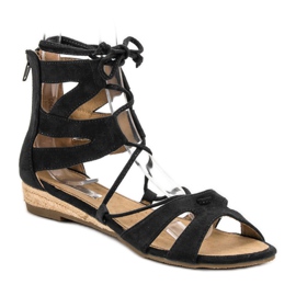 Corina Sandalias romanas negras negro 5