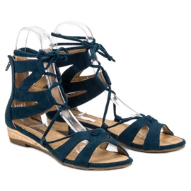 Corina Sandalias romanas azul marino 1