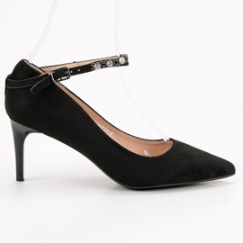 Fama Tacones de ante negros 3
