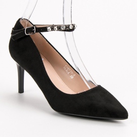 Fama Tacones de ante negros 4