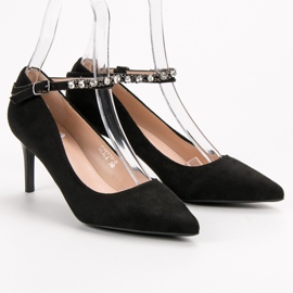 Fama Tacones de ante negros 7