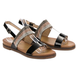 Sandalias con Cristales VINCEZA negro 6