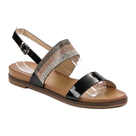 Sandalias con Cristales VINCEZA negro 3