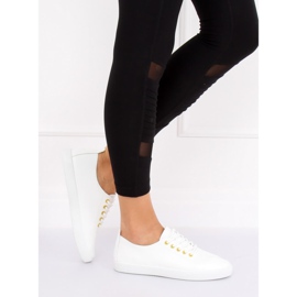 Zapatillas de mujer blancas WD009 BLANCO / AMARILLO 2 Zapatillas de mujer blancas WD009 BLANCO / AMARILLO 2