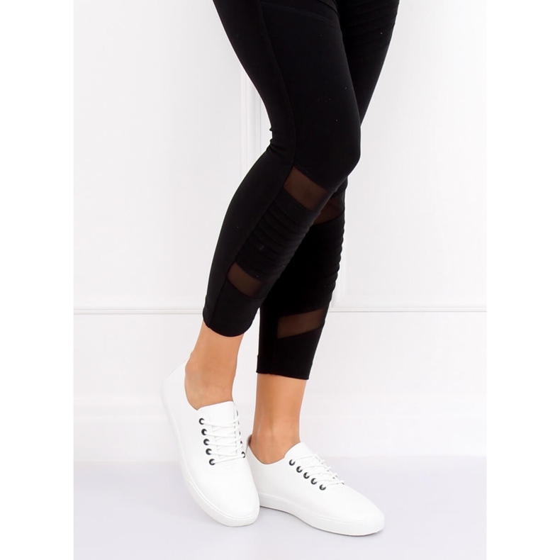 Zapatillas de mujer blancas WD009 WHITE / NAVY blanco 1