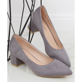 Gris Salón tacones bajos gris G-136 Gris 1