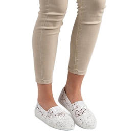 Seastar Slipons de encaje blanco 1