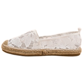 Lucky Shoes Alpargatas de encaje blancas blanco 5