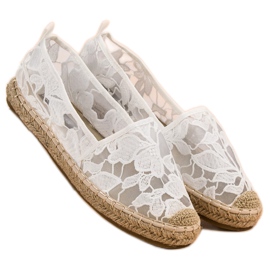 Lucky Shoes Alpargatas de encaje blancas blanco 1