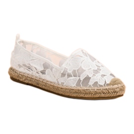 Lucky Shoes Alpargatas de encaje blancas blanco 4