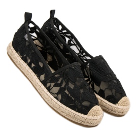 Lucky Shoes Alpargatas de encaje negras negro 3