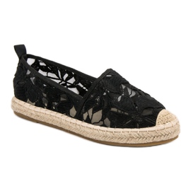 Lucky Shoes Alpargatas de encaje negras negro 4