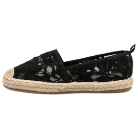 Lucky Shoes Alpargatas de encaje negras negro 5