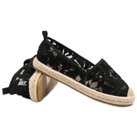 Lucky Shoes Alpargatas de encaje negras negro 6