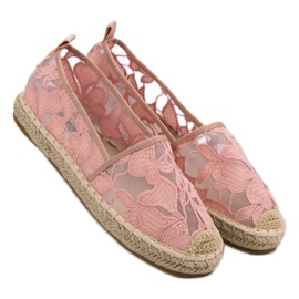 Lucky Shoes Alpargatas de encaje rosas rosado 6