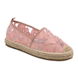 Lucky Shoes Alpargatas de encaje rosas rosado 3