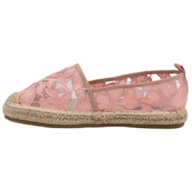 Lucky Shoes Alpargatas de encaje rosas rosado 4