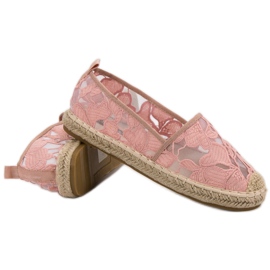 Lucky Shoes Alpargatas de encaje rosas rosado 5