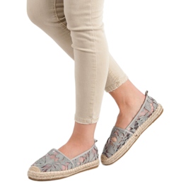 Lucky Shoes Alpargatas de encaje grises 3