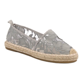 Lucky Shoes Alpargatas de encaje grises 5