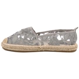 Lucky Shoes Alpargatas de encaje grises 6