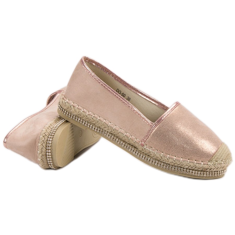 Lucky Shoes Alpargatas En Polvo Con Cristales rosado 1 Lucky Shoes Alpargatas En Polvo Con Cristales rosado 1