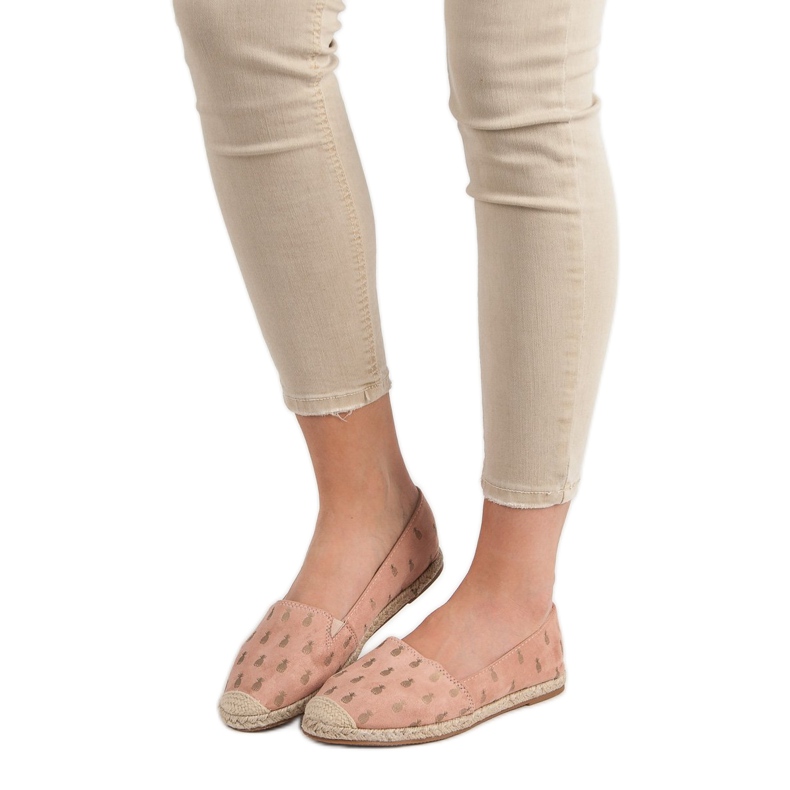 Lucky Shoes Alpargatas En Polvo En Piñas rosa 1