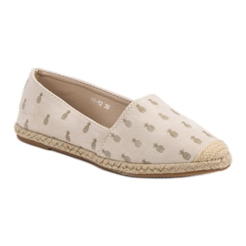 Lucky Shoes Alpargatas Beige En Piñas 4