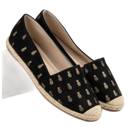 Lucky Shoes Alpargatas Negras En Piñas negro 6