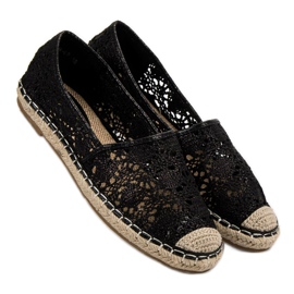 Lucky Shoes Alpargatas de encaje negras negro 3