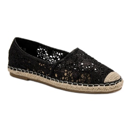 Lucky Shoes Alpargatas de encaje negras negro 4