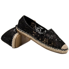Lucky Shoes Alpargatas de encaje negras negro 6